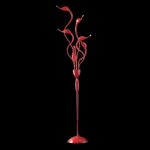 Lampadaire Metaswan Rouge 6 ampoules