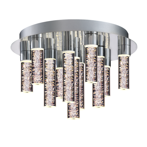 Crackle Flush Light D40cm Chrome