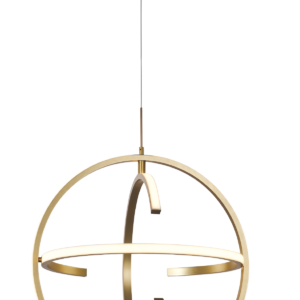 Suspension Chanel demi-cercles laiton doré